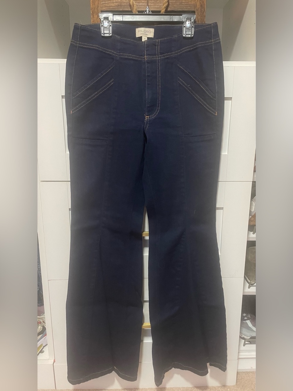 PilcroFlare Jeans with Contrast Stitching